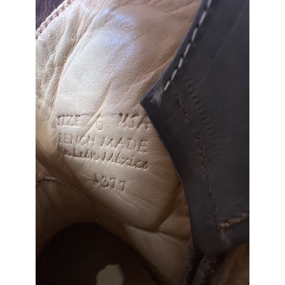 Bed|Stu Women's Crane Western Leather Ankle Boot, Black Teak Rustic Rust - Picture 9 of 12